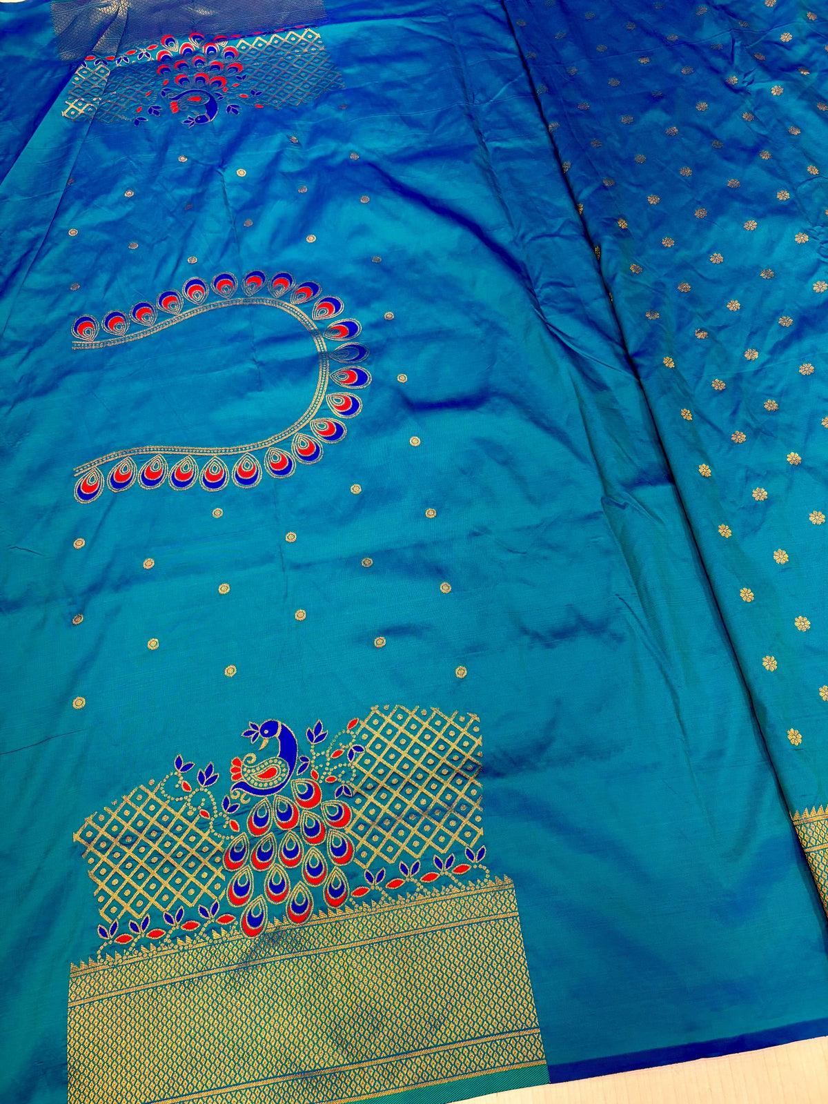 Royal Yeola Kalanjali Double Pallu Paithani Silk Saree