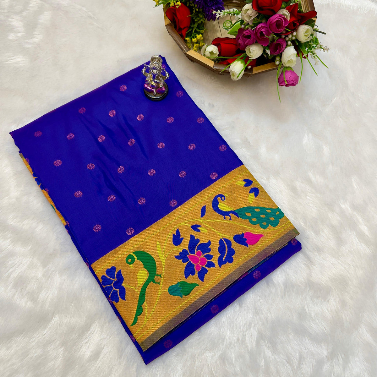 Maharani Pushpaa Paithani – Mor Popat Brocade Silk Saree
