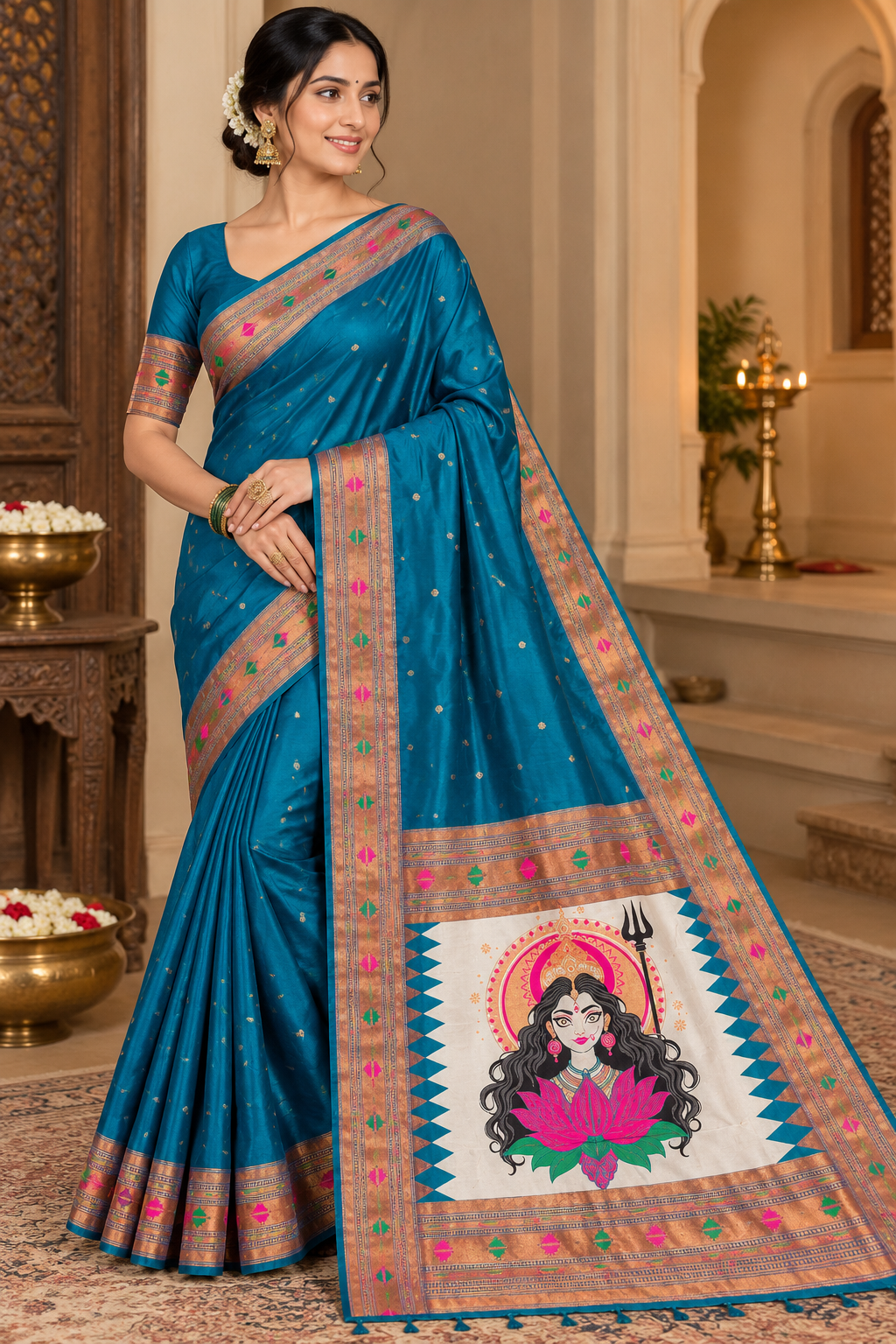 Adi Shakti Paithani – Premium Katan Silk Saree