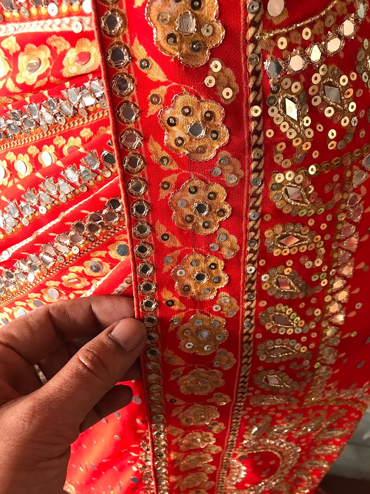 Orange Sampada Inspired Premium Georgette Silk Saree