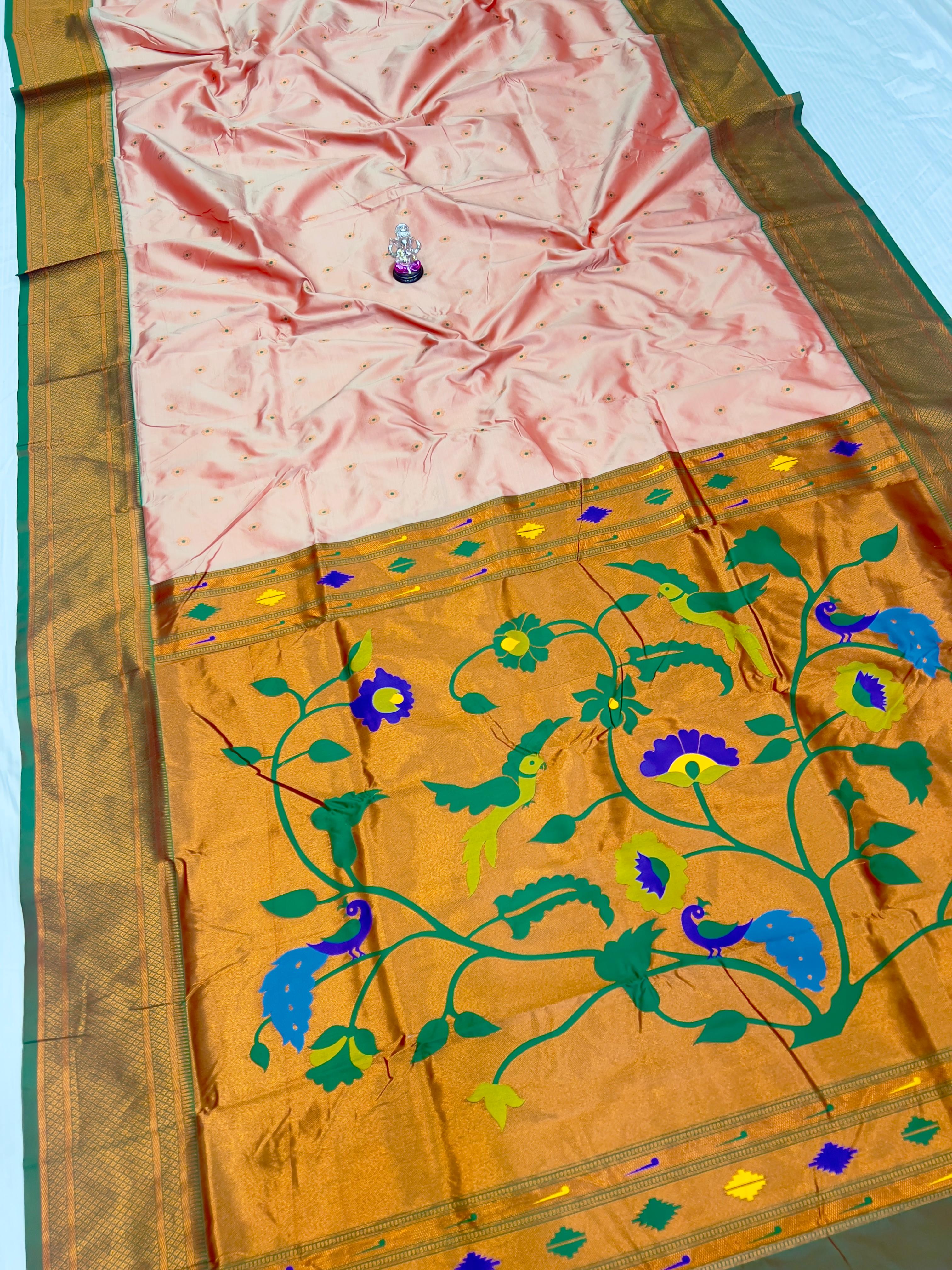 Elegant Kadiyal Paithani Saree in Premium Katan Silk