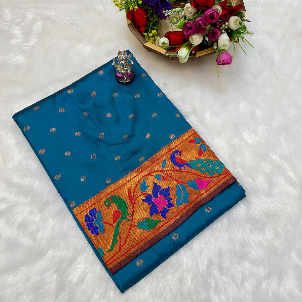 Maharani Pushpaa Paithani – Mor Popat Brocade Silk Saree