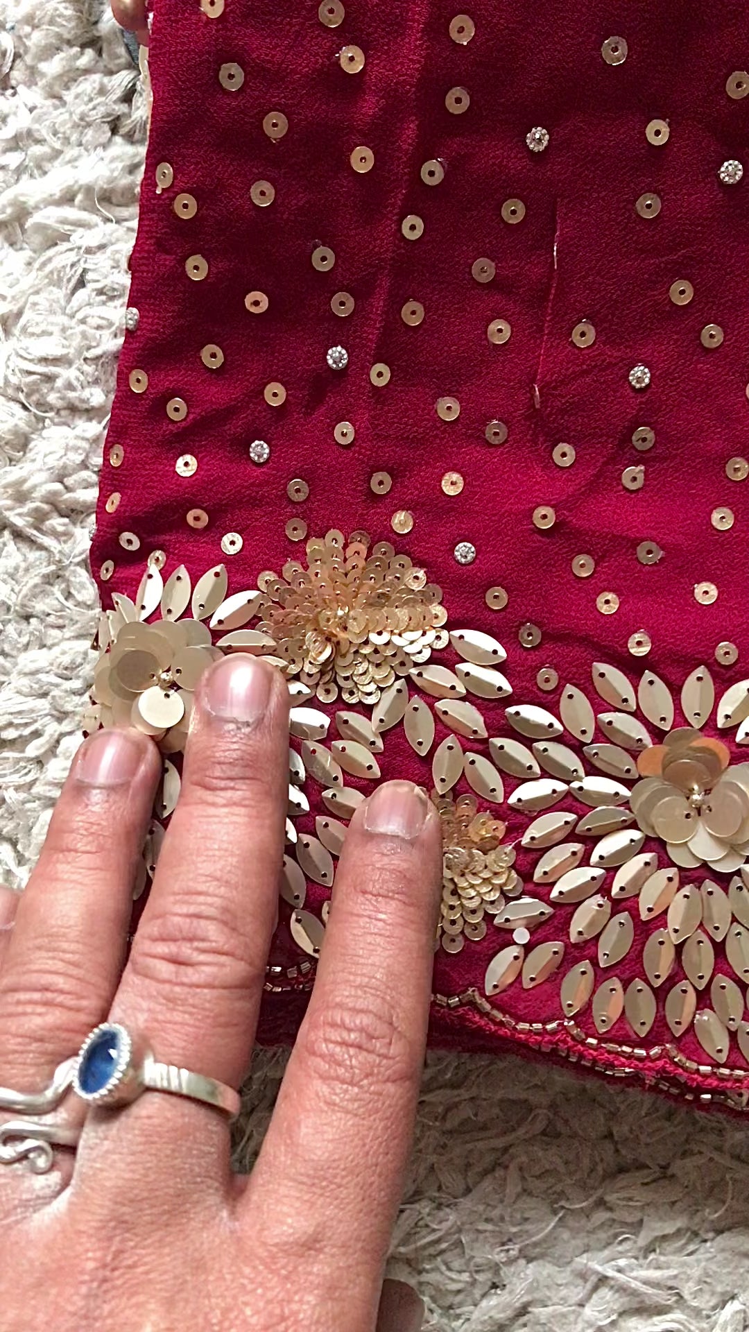 Premium Pure Georgette Silk Handwork Saree