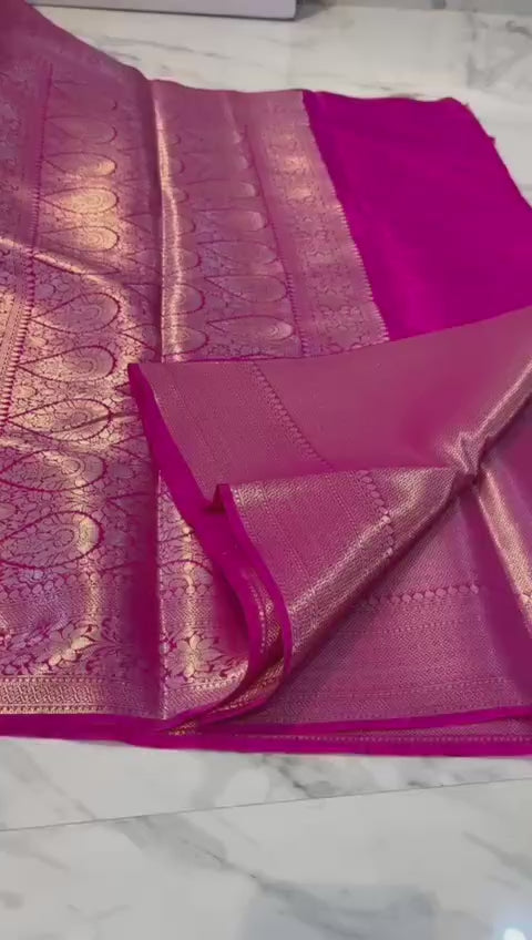 Exclusive Banarasi Katan Dyeable Silk Buta Saree
