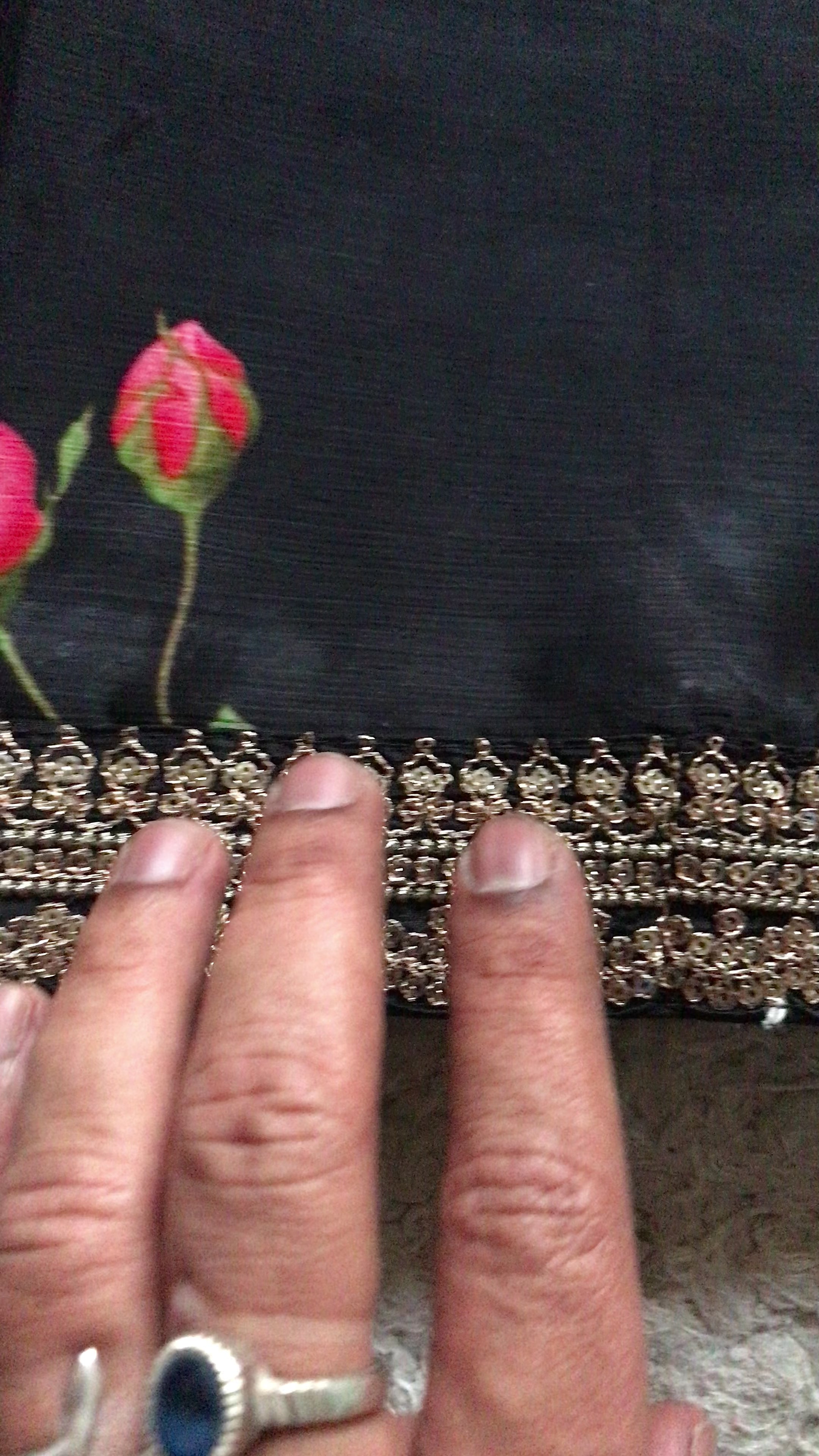 “Elegant Sabyasachi Style Black Saree with Statement Floral Print & Exclusive Lace Borders”