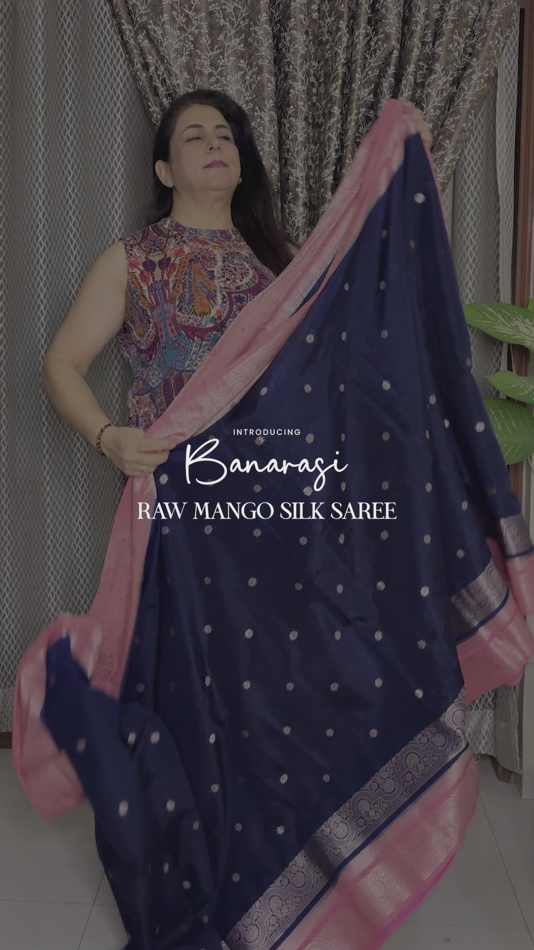 Premium Banarasi Raw Mango Silk Saree – Soft & Lightweight