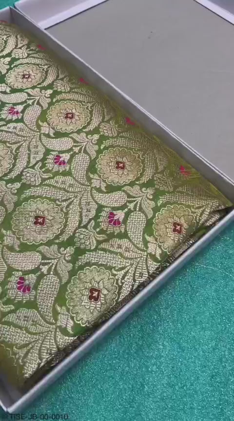 BEAUTIFUL HANDLOOM BANARASI PURE KATAN SILK THILFI MEENAKARI WOVEN SAREES  WITH SILK MARK CERTIFICATE