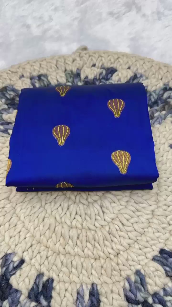 Shree Modak Paithani Premium Katan Silk Blue Red Saree