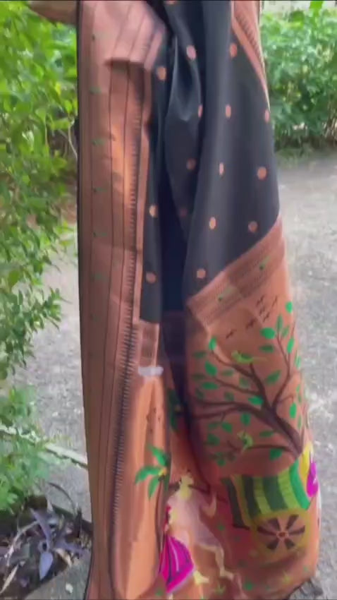 Premium Soft Silk Paithani Saree with Zari & Meena Woven Designer Blouse